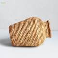 Hand Woven Rattan Flower Basket Vase Boho Flower Holder Plant Flower Vase. 