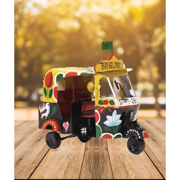 Decorative Miniature of Metal Traditional Bangladesh Taxi Showpiece