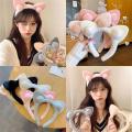 Cute Cat Ear Hair Hoop Plush Headband Makeup Wash Face Headbands For Girls For For Party Costume Hair Accessories. 