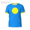 Custom Name Number Palau Flag Emblem 3D T-shirts For Men Women Tees jersey team Clothes Soccer Football Fans Gift T shirt. 