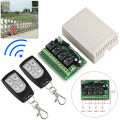 DC 12V 4 Channel 4CH Wireless RF Remote Control Switch 2 Transmitter 443.92MHz with Receiver DIY Tool. 