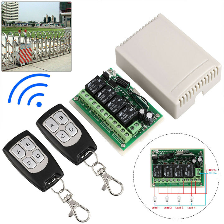 DC%2012V%204%20Channel%204CH%20Wireless%20RF%20Remote%20Control%20Switch%202%20Transmitter%20443.92MHz%20with%20Receiver%20DIY%20Tool%20-%20Image%203