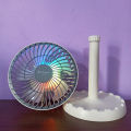 JYSUPER JY-2217 AC/DC Rechargeable 4000mAh Battery 12" Portable Desk Fan With Stylish RGB Lighting. 