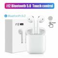 i12 TWS Wireless Headphones Bluetooth 5.0 Earphones Headset Fingerprint Touch Pop-up Window Earbuds With Mic For iPhone Android.. 