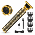 Vintage T9 Hair Trimmer – Professional Cordless Rechargeable Metal Body Hair Cutting Machine with Stainless Steel T-Blade, Precision Beard, Hair & Mustache Clipper for Men.