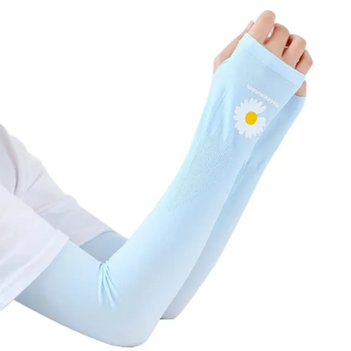 Daisy%20Arm%20Sleeve%20Warmers%20Safety%20Sleeve%20Sun%20UV%20Protection%20Sleeves%20Arm%20Cover%20Cooling%20Warmer%20Running%20Golf%20Cycling%20Long%20Arm%20Sleeve%20-%20Image%205