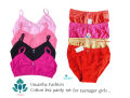 All Day Coverage Single Jersey Full Cotton Breathable Bra And Panty Set - 8pcs. 