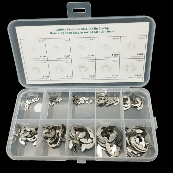120PCS%20Stainless%20E%20Shape%20Clip%20Circlip%20Pin%20Retaining%20Snap%20R-ing%20Assorted%20Kit%201.5mm-10mm%20Portable%20-%20Image%203