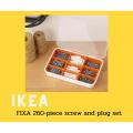 IKEA ,FIXA , 260 piece screw and plug set. 