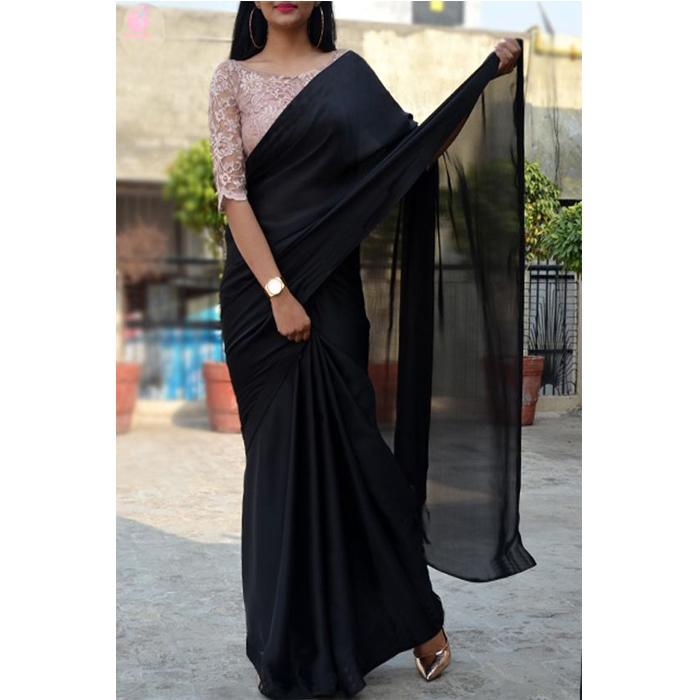 Women's%20Weightless%20Georgette%20Saree%20%E2%80%93%20Black,%20Elegant%20Drape%20-%20Image%203