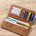 New Men's Wallet Long Wallet Men's Retro Style Men Large Capacity Wallet Bag Luxury Design Men Multi Card Wallet. 