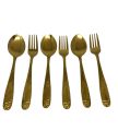 12  Golden Stainless Steel Spoon Set - Add A Touch Of Luxury To Your Dining Table With This Golden Spoon Set. 