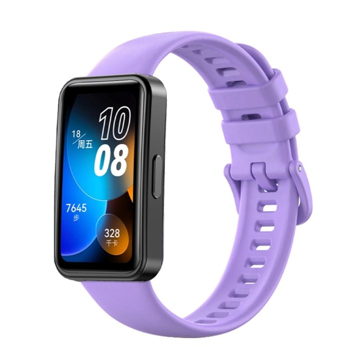 For Huawei Band 8 16mm Solid Color Silicone Replacement Watch Band