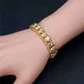 Punk Chunky Hand Chain Bracelet 12MM Gold Color Heart Wristband Bracelets For Men Women Fashion Jewelry Braslet 2021.