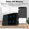 ROVF Tuya Wifi Smart Light Switch 8 Gang Wall Switches Power Monitor App Control Timer work for Google Home Alexa Voice Commands. 