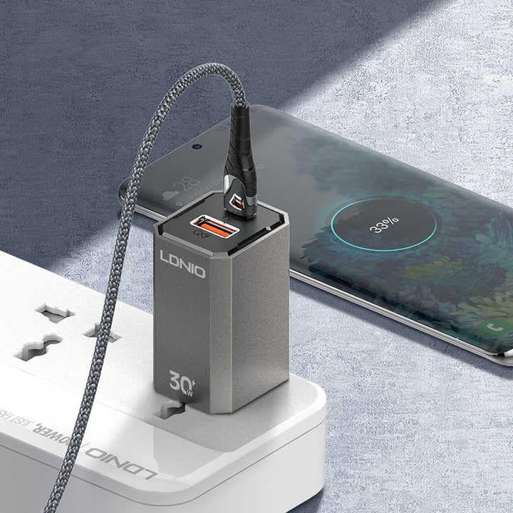 LDNIO%2030W%20PD3.0%20usb-c+USB-A%20fast%20wall%20Charger%20whit%20Type-C%20Cable%20A2527C%20-%20Black%20-%20Image%202
