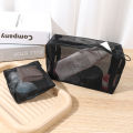 1/3Pcs Portable Transparent Cosmetic Makeup Skin Care Beach Wash Travel Bag Pouch Organizer Black Transparent Mesh Wash Bag. 