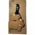 Gift Cartoon Capybara Travel Luggage Tag Name Address Tel Hanging Sign Board Suitcase Label Creative Design Soft Silicone Baggage Tags Unisex. 