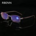 RBENN Ultralight Rimless Reading Glasses Women Men Anti Blue Light Computer Reading Glasses Presbyopia for Women +1.5 +2.5 +3.5. 