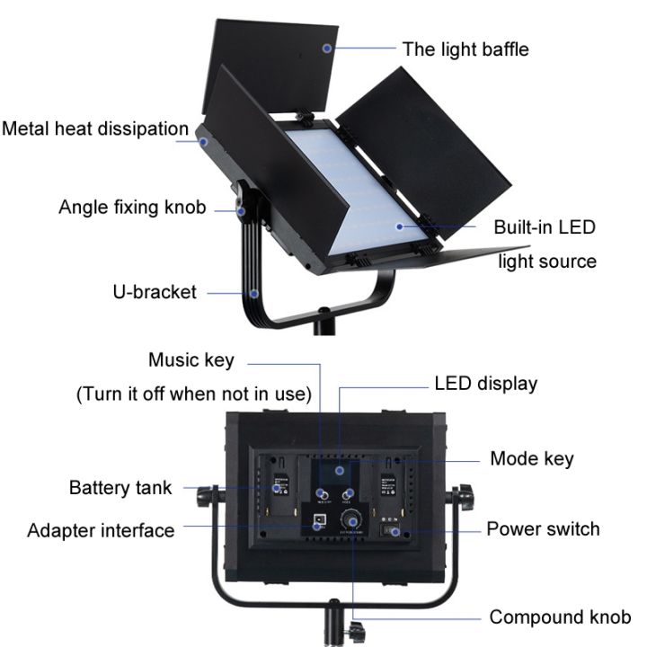50W%20RGB%20Photography%20Fill%20Light%20For%20Live%20Broadcast%20Studio%20-%20Image%203