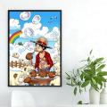 Anime ONE P-PIECE-eries Poster No Framed Kraft Club Bar Paper Vintage Poster Wall Art Painting Bedroom Study Stickers.