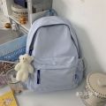 Solid Color Muji Simplicity All-Matching Schoolbag Female Korean StyleinsFresh Girl Backpack Japanese College Students' Backpack.