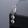 Fake Belly Button Ring Fake Belly Piercing Two Crystal Heart Clip Body Ornament Yao Store. 
