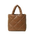 Designer quilted tote bag padded Puffy Bag warm puff bucket bag Women Casual Space Bale Down Feather puffed handbag cute winter. 