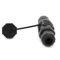 RJ45 Ethernet Connector Water Dust Proof Adapter Black Outdoor 8 Pin Wire to Coupler IP67.