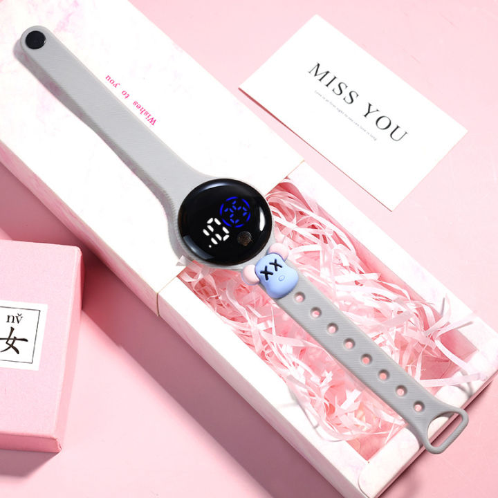 Light Gray Cartoon - Children's Classic Digital Round Watch