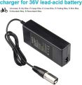 36V 2A Charger for Razor MX500 MX650,GT GT750, Izip I600 I750 I1000 Mongoose M750 Electric Scooter with 3-Pin Male XLR Connector. 