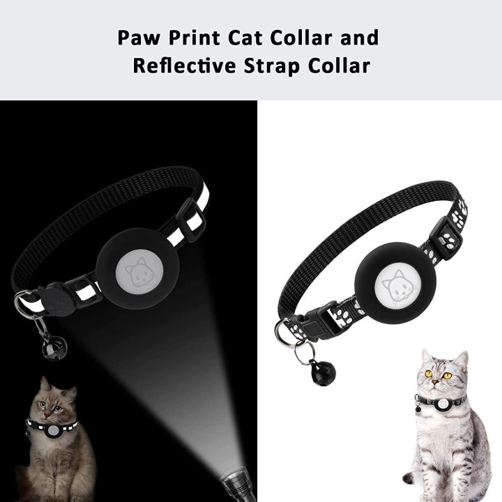 2Pack%20Cat%20Collar,%20for%20Air%20Tag%20Cat%20Collars%20with%20Safety%20Buckle%20and%20Removable%20Bell%20for%20Apple%20Airtag%20Small%20Pet%20Collar%20Black%20-%20Image%203