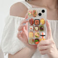 Japanese 3D Snack Food Epoxy Phone Case For iPhone 11 12 13 Prohappy Max X XR XS Max 7 8 Plus Funny Cute Clear Soft Back Cover Coque.