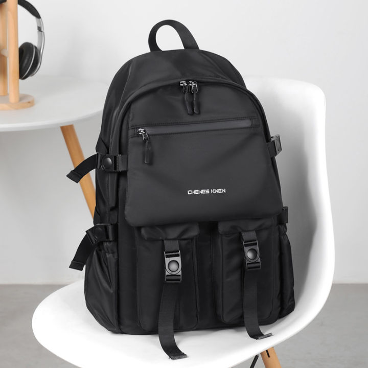 Chewes%20Kwen%20Backpack%20Men's%20Leisure%20Travel%20Bag%20Laptop%20Bag%20Backpack%20High%20School%20High%20School%20Student%20Large%20Capacity%20Book%20-%20Image%202