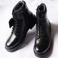 Zipper Bikers Black long boots- Leather Bikers long boots for man. 