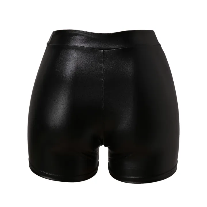 Nightclub%20Leather%20Shorts%20Women%20High%20Waist%20Bodycon%20Push%20Up%20Black%20Short%20Joggers%20Sports%20Fitness%20Womens%20Slim%20Shorts%20-%20Image%205