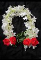 1 stick white Hair accessories rose flower gajra.