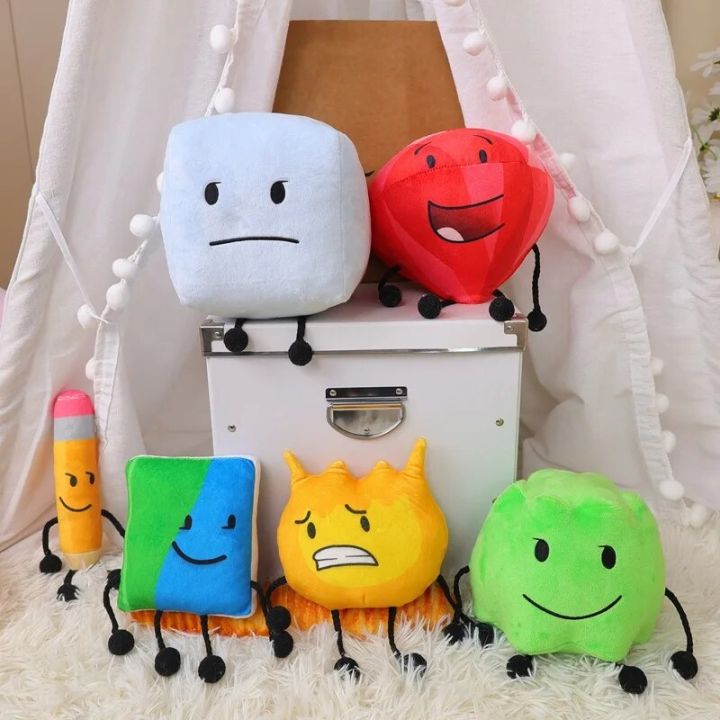 BFDI Plush Toy Dream Island Stuffed Doll Leafy Firey Flower Waterdrop Bubble Animal Plant Plushie Pillows Kids Gifts