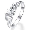 Huitan Letter Mom Rings Love Gift for Mother Silver Color Band Exquisite Finger-ring Fashion Versatile Women's Jewelry Drop Ship. 