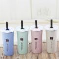 450Ml Popular Portable Hand Cup / Healthy Wheat Straw Cup with Straws / Student,Home,Office,Travel Coffee Drinking Bottle 1Pcs.