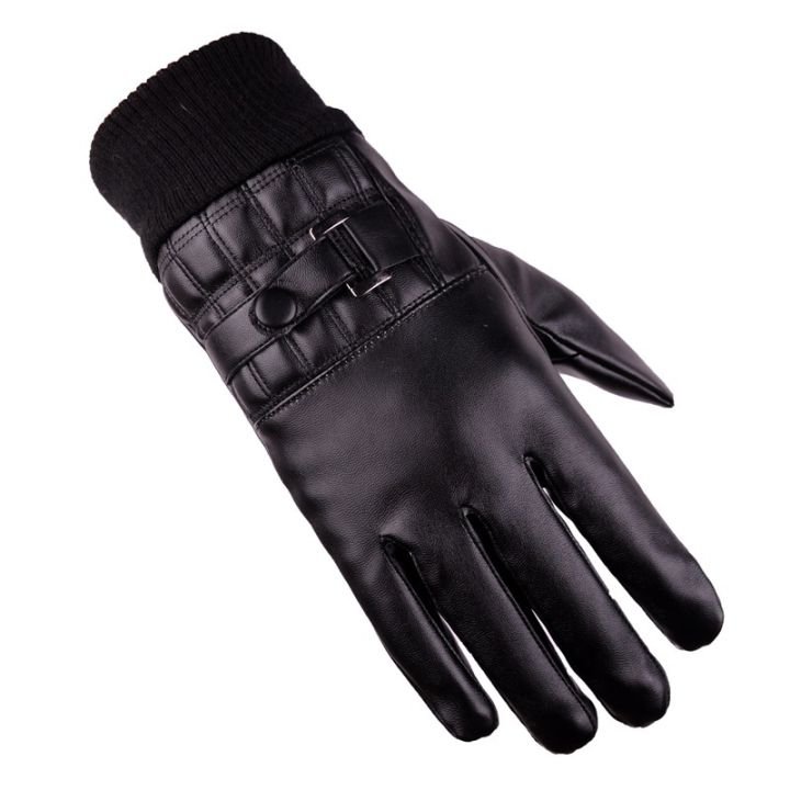 %E3%80%90Versatile%E3%80%91%20Screen%20Leather%20Gloves%20Men%20Outdoor%20Riding%20Tram%20Black%20Autumn%20and%20Winter%20Thin%20Fleece%20Warm%20Gloves%20Wholesale%20Live%20Stream%20Supply%20-%20Image%203
