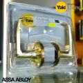 Yale Golden Color Tubular Door Lock Knob Lever Set VL5382 US3 (Without key)  Door hardware & locks. 
