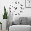 3D Wall Clock DIY Big Wall Clocks Modern Living Room Acrylic Mirror Stickers Self-Adhesive Quartz Watch Silent Home Decoration. 