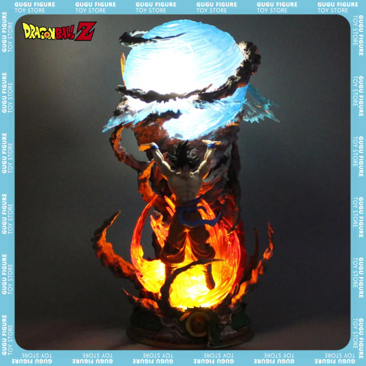 25cm Son Goku Dragon Ball Anime Figure Super Genki Luminous Figures Gk Figurine Pvc Statue Model Doll Collectible Toy Gifts MuXiaRe