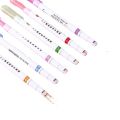 Creative Curve Pen Flower-Shaped Outline Pen Quick-Drying Hand Account Fluorescent Pen Color Stroke Key Wave Marker.