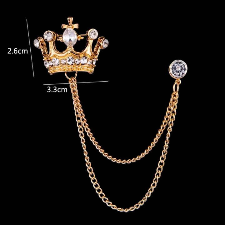 Crown%20Brooch%20Korean%20British%20Style%20Chain%20Crown%20Brooch%20Suit%20Tassel%20Chain%20Lapel%20Pin%20Badge%20Retro%20Men%20Accessories%20Wedding%20Banquet%20-%20Image%202