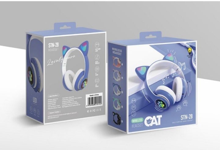 New%20STN-28%20Cat%20Ear%20Over-Ear%20Bluetooth%20Headset%20Flashing%20Luminous%205.0%20Wireless%20Sports%20Leisure%20Card%20Folding%20-%20Image%208