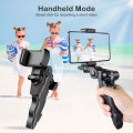 Flexible Smartphone Stand + Tripod - Mini Handheld Stabilizer Tripod with Mobile Holder For Phone Video Vlog Go Pro Stand up and down 90° - Mobile Stnad. 