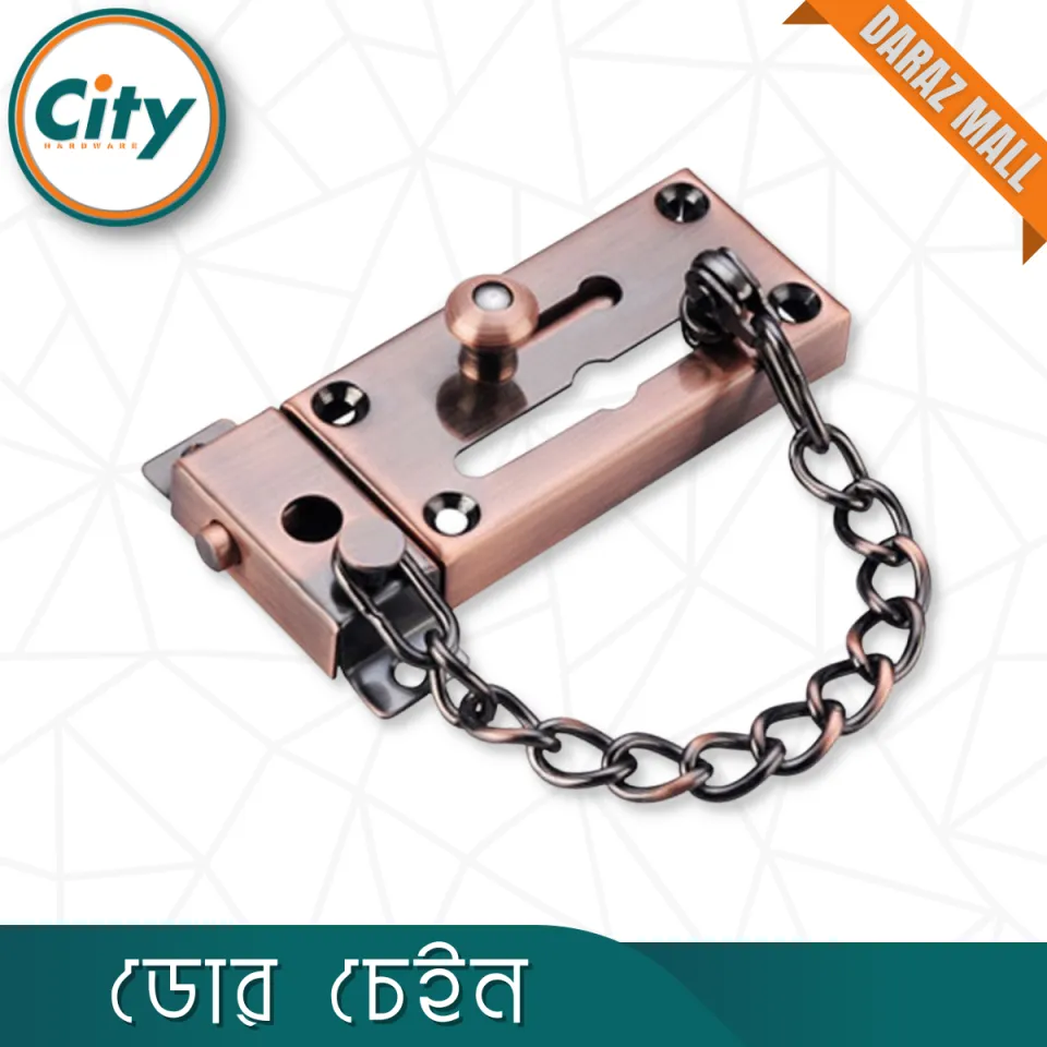Stainless Steel Door Chain With Bolt Top Security Wooden Door Lock AC