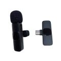 100% original K8 Mic True Wireless Microphone With Noise Cancellation Reduction 20 Meter Long Range Portable Audio Video Recording For Type C Lightning_Port Live Game Video Shooting. 